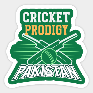 Mens Cricket Prodigy Pakistan Sticker